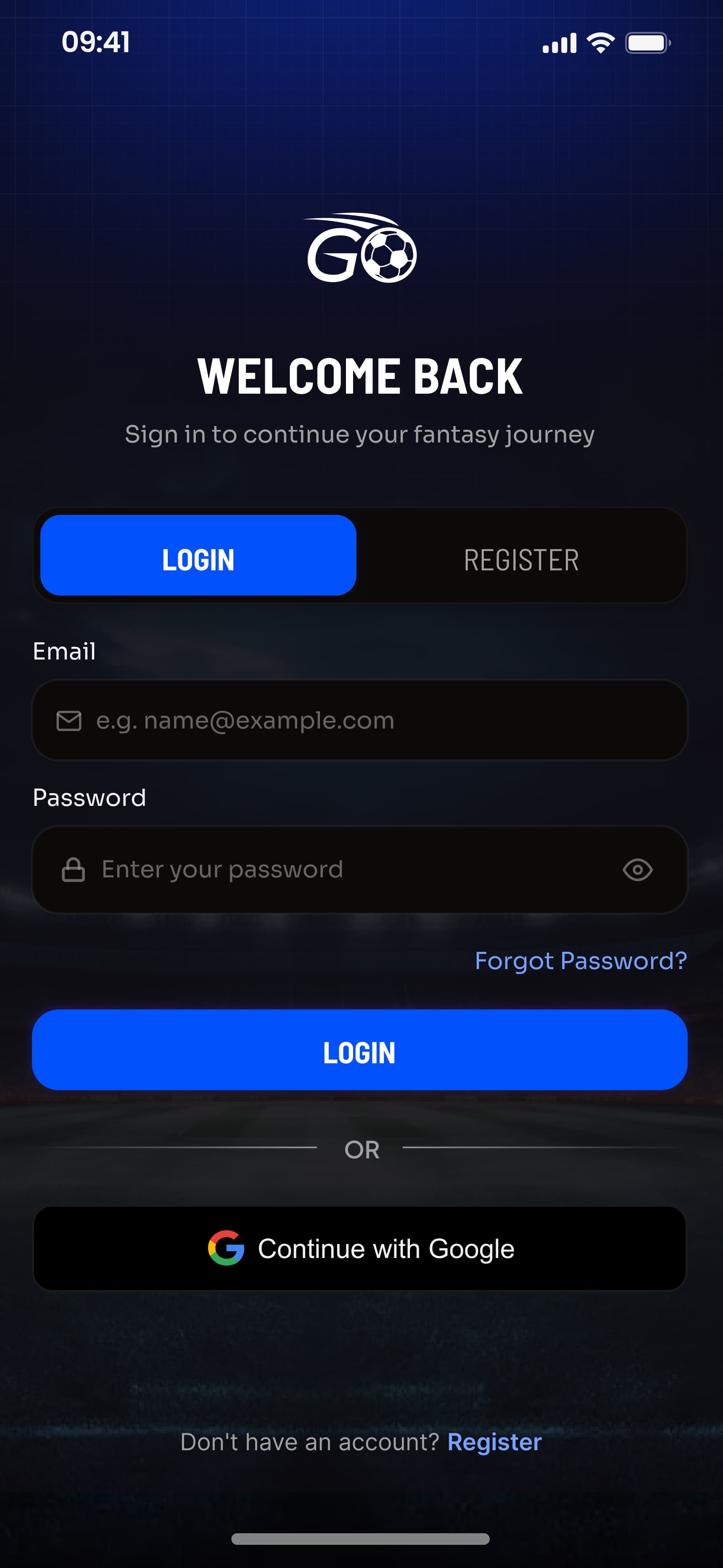 BotolaGo Fantasy app screen